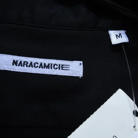 Naracamicie Black & Green Zipper Top Medium Long Sleeve - Picture 10 of 10